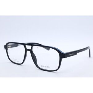 Diesel DL 5309 005 Navigator Gloss Black Eyeglasses Clear Lenses 55mm